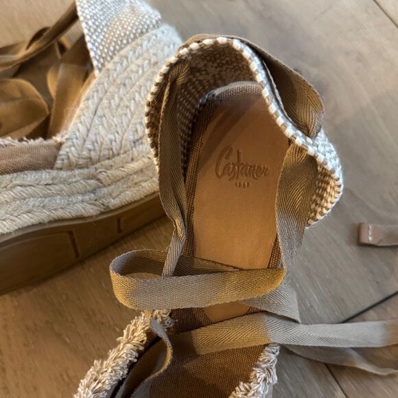 Tan Espadrille Wedge Sandals - Picture 4 of 5